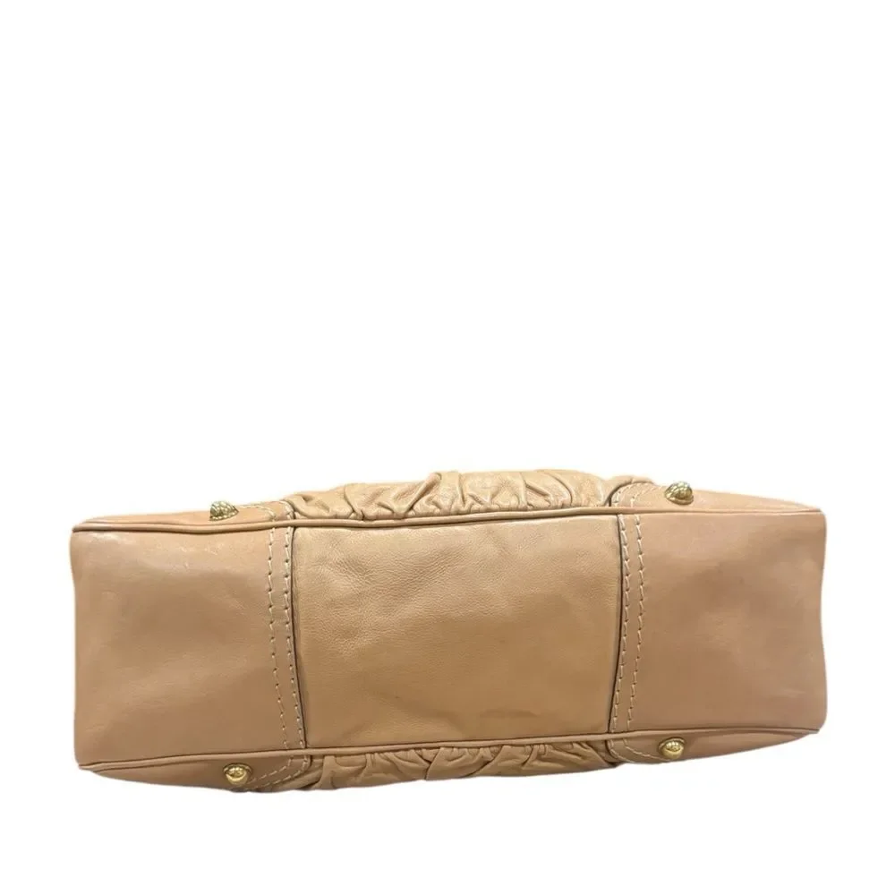 GUCCI Light Brown Jockey Hobo Shoulder Bag Auth